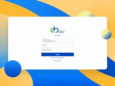 Efficiency Balance Login Page branding design flat illustration login loginpage minimal sign in sign in page ui ux web