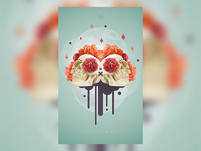 Color Test - Coco coco color concept design flower photomanipulation photoshop skull symetry