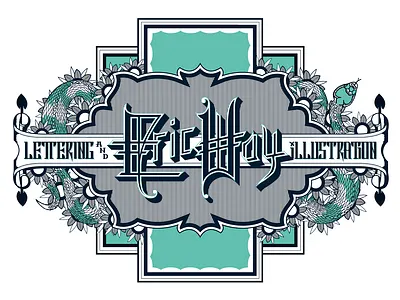 Portfolio hand drawn illustration lettering type typography vintage