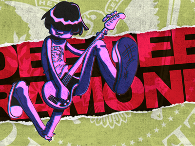 Deedee character concept deedee ramone digital art drawing illustration photoshop texture the ramones