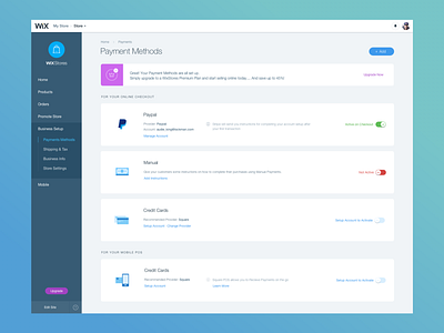 Payment dashboard UI dashbaord payments productdesign setup ui ux