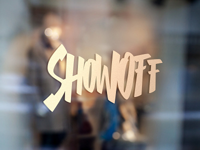 SHOWOFF Logo design flat hand crafted handwriten handwriting font illustration lettering logo logotipo logotype type typogaphy typografi typography vector