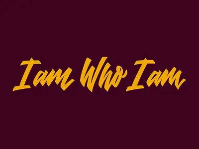 I am Who I am Logotype design flat hand crafted handwriten handwriting font illustration lettering logo logotipo logotype type typogaphy typografi typography