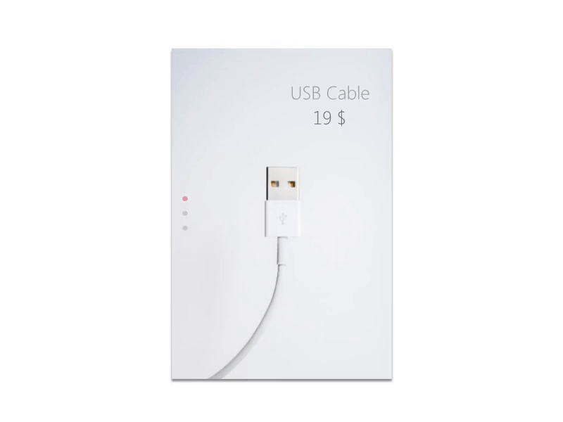 usb cable product ecommerce mobile swipe