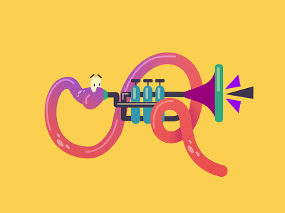 Ear Worm 72andsunny animation design gif google illustration thelittlelabs