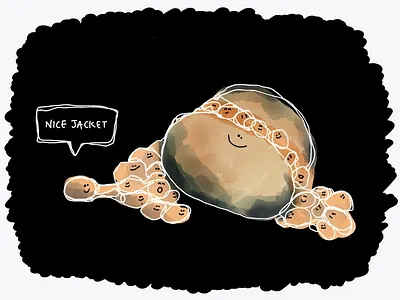 Ha Ha Very Punny No. 2 - Jacket Potato character drawing illustration sketch spuds