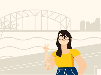 A friend of mine friend girl girl illustration happy sydney tatoo woman