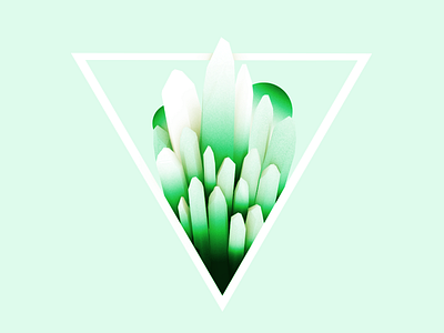 Crystal Quartz 3d abstract c4d crystal gem green minimal quartz