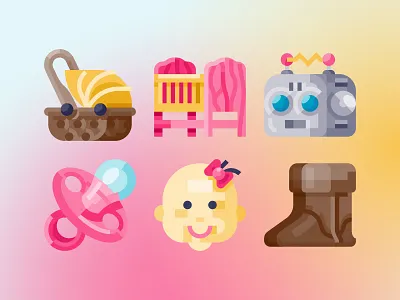 Babies baby boot child flat icon icon play toy