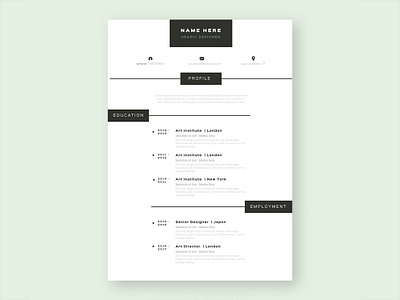 Free Simple Vector Cv Template For Your Job Hunting ai curriculum vitae cv cv template eps free cv template free resume template freebies illustrator resume simple