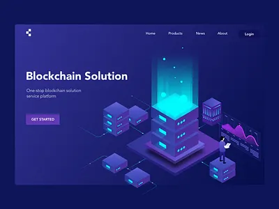 Blockchain Landingpage blockchain dashboard data illustration landingpage onboarding ui web