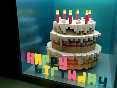 HappyBirthday magicavoxel voxelart voxels