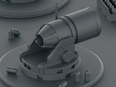 Defense Turret 3d blender blender 3d bullets gun hardsurface machine mexico rocket sci fi