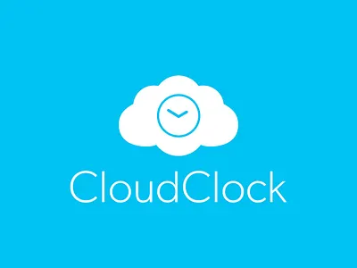 CloudClock branding design flat illustration logo vector
