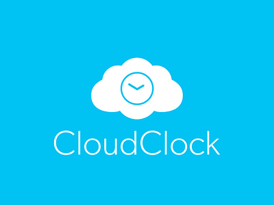 CloudClock branding design flat illustration logo vector