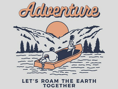 Adventure Is Calling desain designforsale ilustrasi logo vektor vintagedesign