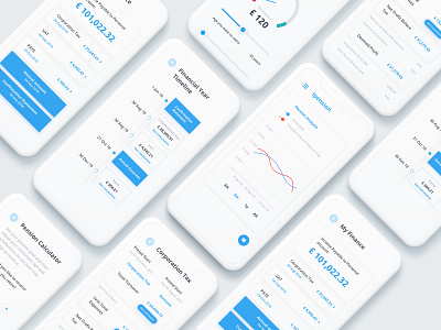 Financial App in progress app concept app dashboard budgeting calculator finance financial app graph minimal mobile app pension ui ux