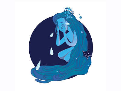 Crying Water adobeillustrator art character flat flatgraphic illustration vector vectorgraphic