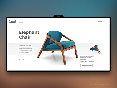 Chair advertising armchair chair design ecommerce furniture landing lifestyle minimal retro store ui ux ux design web webdesign