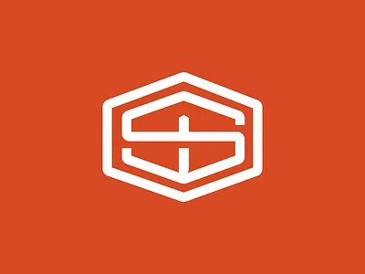 Twin State Basement construction logo identity logo monogram orange white working progress