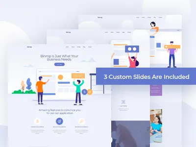 Binmp - App and Software Landing app app concept app dashboard apppage digital landingpage marketing onepage saas software startup webapp