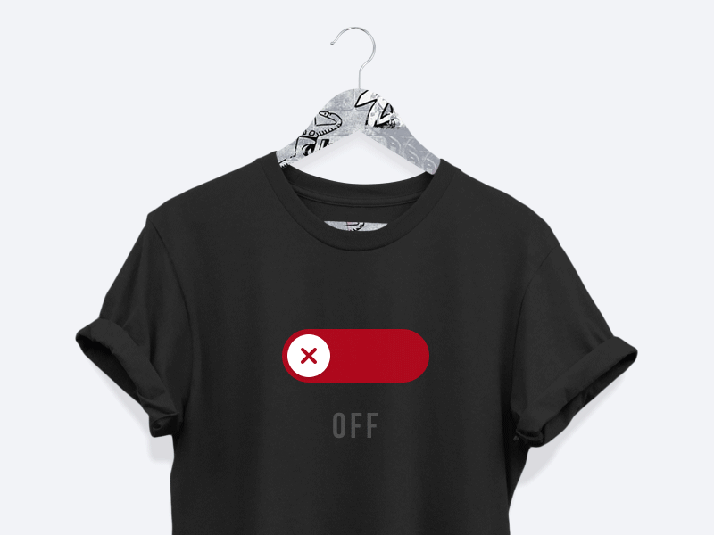 On/Off Switch 𐄂 Daily UI 100daychallenge animation challenge dailyui design fun inspiration interface printing switch toggle tshirt typography ui uichallenge