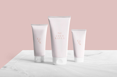Coco Kayla classic elegant feminine floral logo minimal packagedesign pink sophisticated