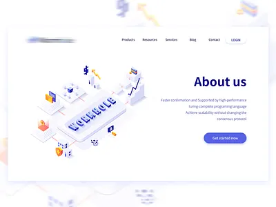 Blockchain Web Design design illustration ui ux web