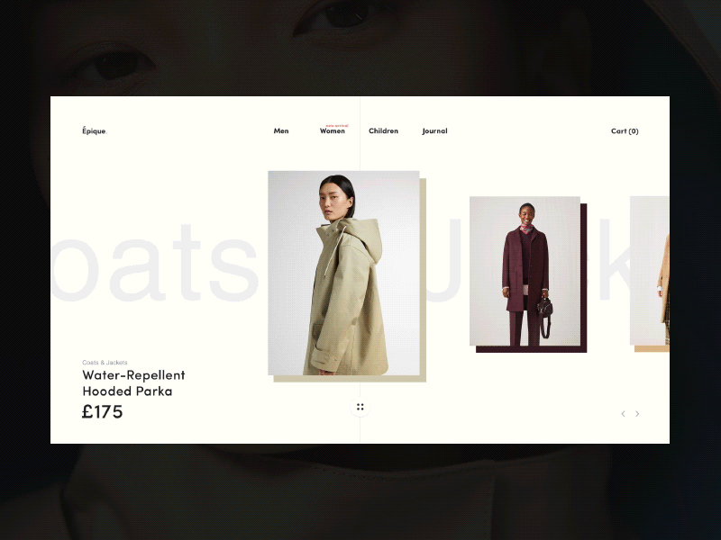 Ui Interactions 6 - Épique animation fashion interaction design ui