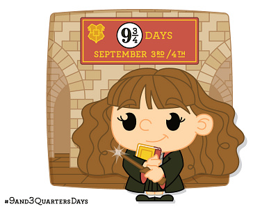 Hermione Granger 9 34 character design chibi fan art harry potter hermione platform witch wizard wizarding world