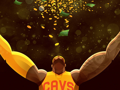 Money Toss basketball cavaliers cleveland lebron money nba