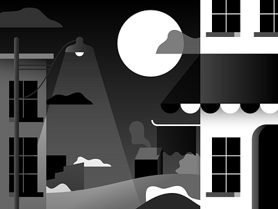 Monday morning sketch artwork campaign concept creative drawing flatdesign graphic design house illustration illustrator moon poster simple sketch store storytelling vector