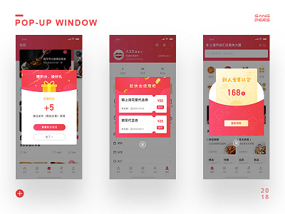 Pop Up Window app design ui