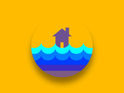 Water House For Website branding design flat icon identity illustration logo vector