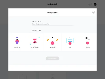 New Project on HolaBrief branding clean design design process flat icon illustration logo minimal online tool process ux ui vector web website