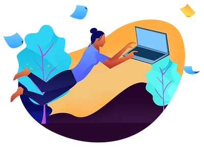 illustration - flying girl figma illustartion prototype topography user experience user interface wireframe