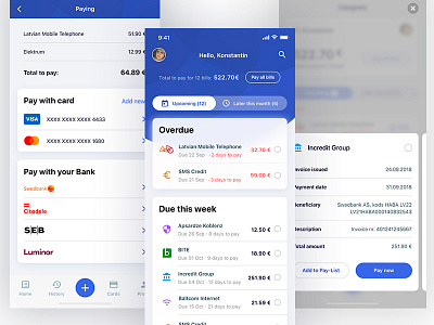 Bill payment app applicaiton bills payment ui uix userinterface