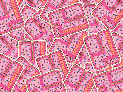 Horizon Watches doughnut branding cake design donut doughnut illustration logo stickers