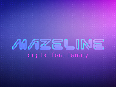 Mazeline Font Family block blockchain chain cryptocurrency design font future futuristic linear reality technology virtual web