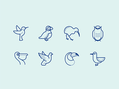 Dotty Dots Icons: Birds animals birds dotty dots graphic design icon icons8 illustator outlined stroke uidesign