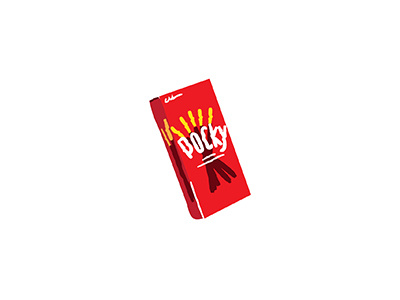 Pocky 2d flat food illo illustration illustrator japanese minimal pocky snack treat vector