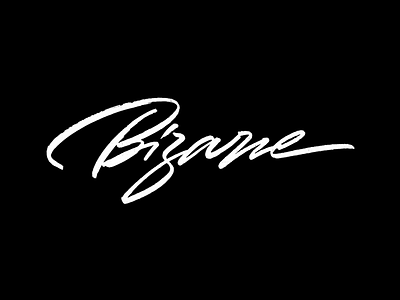 Bizarre bizarre shoe brushpen script calligraphy custom lettering lettering logo logotype script