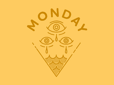 Typical Monday abstract abstract art animation design eyes flat illustration line art monday vector water web weekday