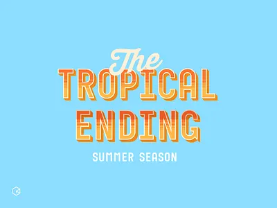 The Tropical Ending font lettering retro summer tropical type typography uppercase vintage