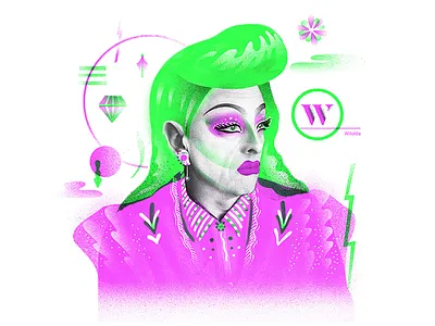 Witolda digital drag drag queen gombro gombrowicz illustration ilustracion photoshop wacom witold gombrowicz witolda