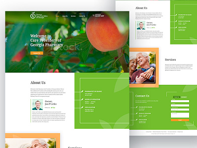 Care Providers Of Georgia Pharmacy design peach pharmacy ui ux web