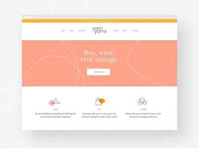 Yarn Yarns Website Concept brand branding website