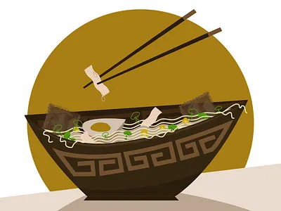 Ramen draw illustrations plane soup vector
