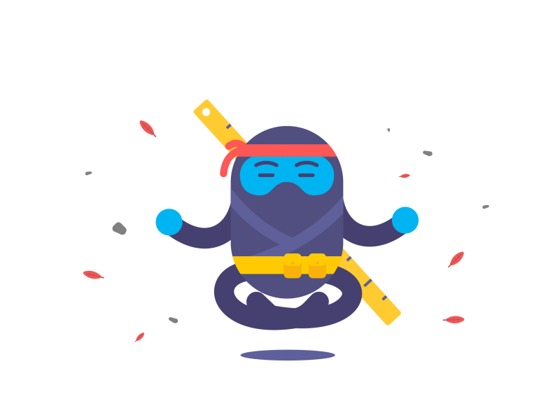 Class Ninjas - Floating Ninja animation character character animation float graphicdesign illustration meditation motiongraphics ninja product design