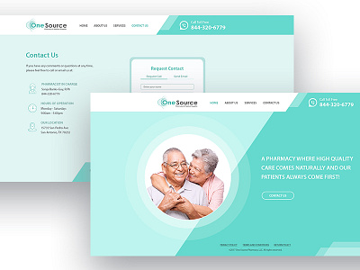 Onesource Pharmacy contact form design pharmacy ui ux